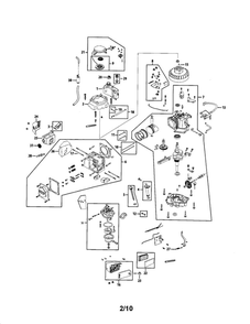 Engine Diagram and Parts List for 952Z1P70MC  MTD Engine