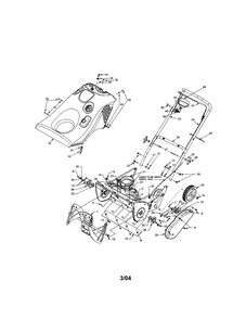 Frame Diagram and Parts List for 295  MTD Snow Blower