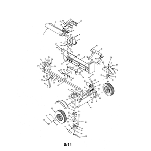 Log Splitter Diagram and Parts List for 24AF550C729  MTD Log Splitter