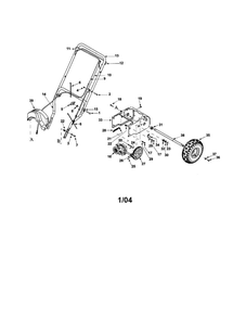 Transmission/Handle Diagram and Parts List for 31A-380D062  MTD Snow Blower
