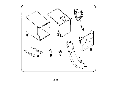28" bagger Diagram and Parts List for 19A20002799  MTD Lawn Tractor Accessories