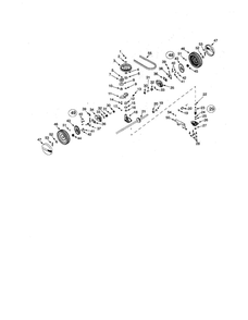 Front Wheel Drive Transmission Diagram and Parts List for 580  MTD Lawn Mower
