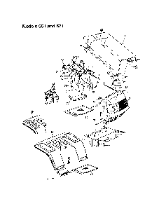 Hood - model 661 and 671 Diagram and Parts List for 13AQ675G062  MTD Lawn Tractor