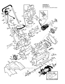 Page A Diagram and Parts List for SC3222EL-H  MTD Snow Blower