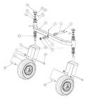 Part Location Diagram of 01001625 MTD Bracket Assembly-Caster Mount