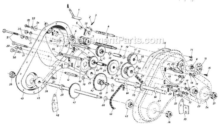 Page C Diagram and Parts List for 0434A/850-0035 1989 MTD Tiller