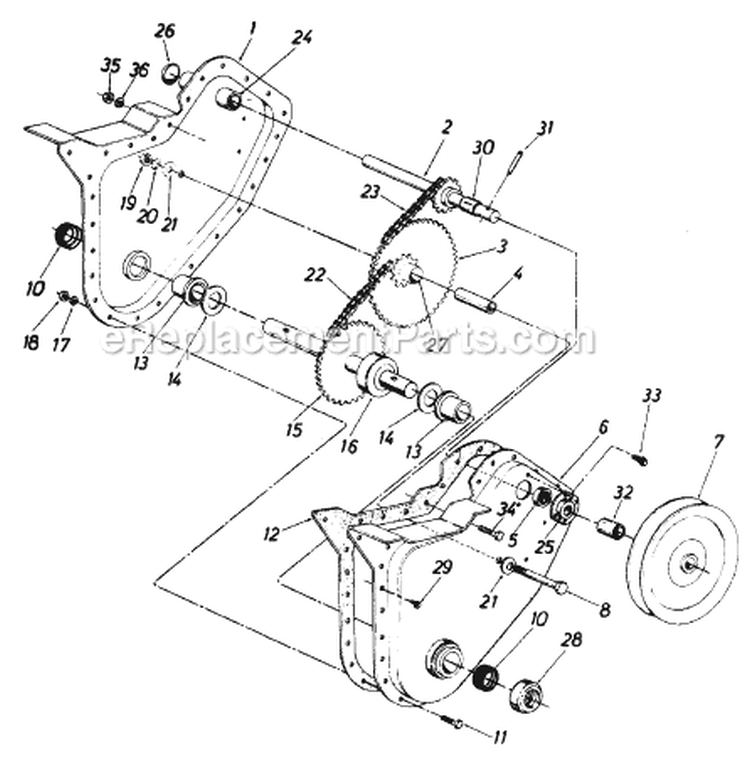 Page A Diagram and Parts List for 210-031-027/258-848 1990 MTD Tiller