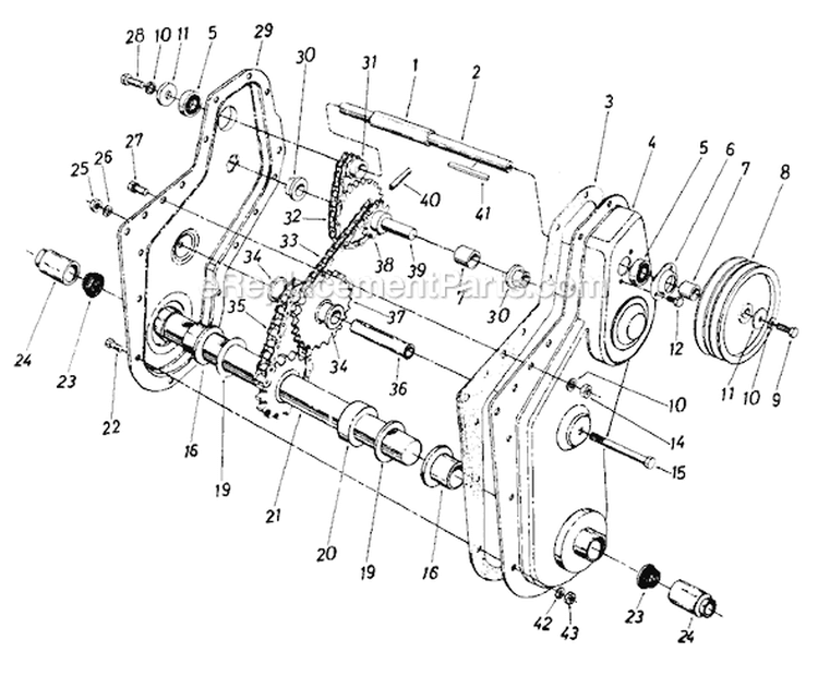 Page A Diagram and Parts List for 218-381-192 1988 MTD Tiller