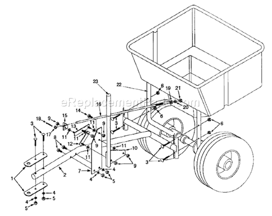 Page A Diagram and Parts List for PB80 56A-439-195 MTD Spreader