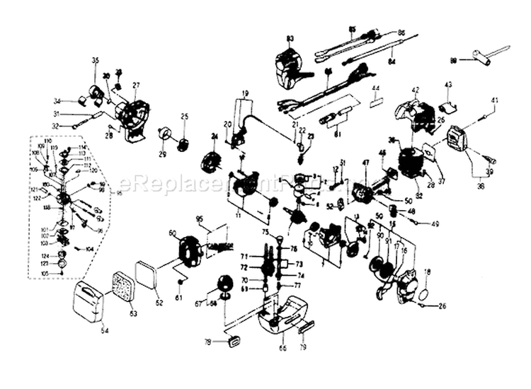 Page A Diagram and Parts List for SE26 59AA402-195 MTD Edger