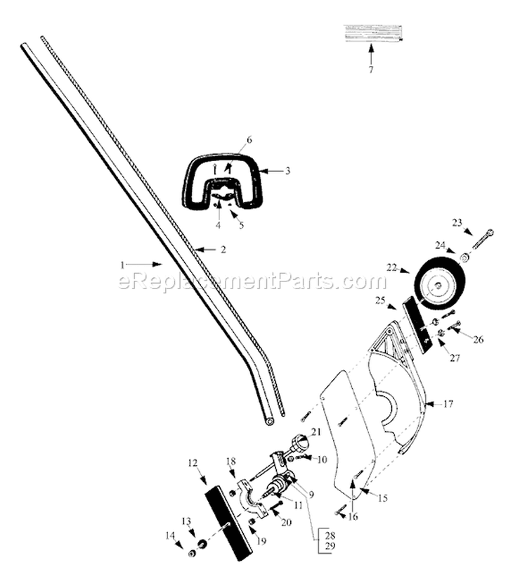 Page B Diagram and Parts List for SE26 59AA402-195 MTD Edger