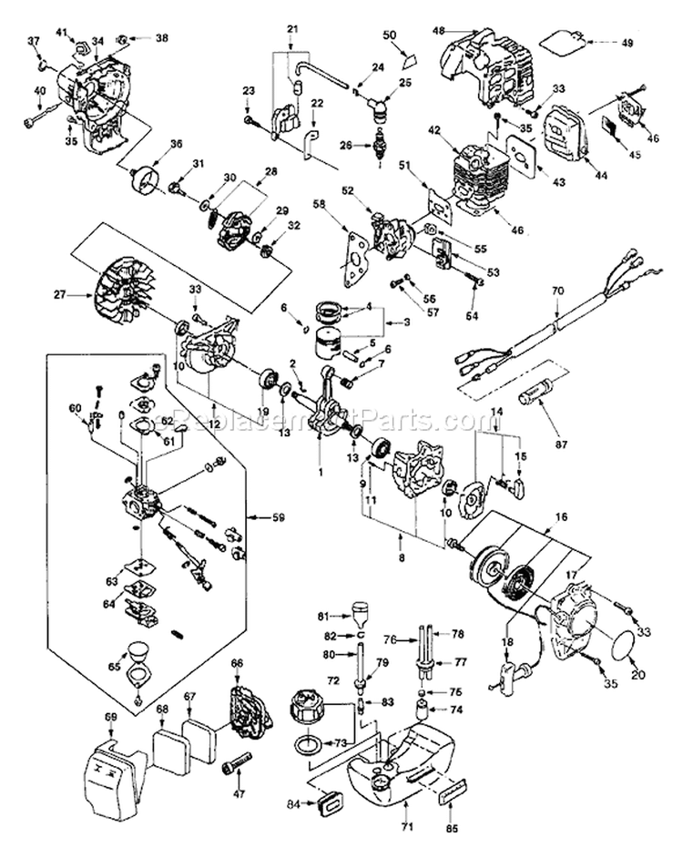 Page A Diagram and Parts List for ST23 59AA101-195 MTD Trimmer