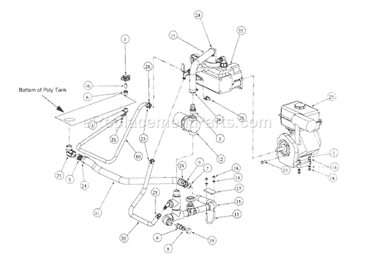 Page C Diagram and Parts List for SY100PE 56A-734E195 MTD Sprayer