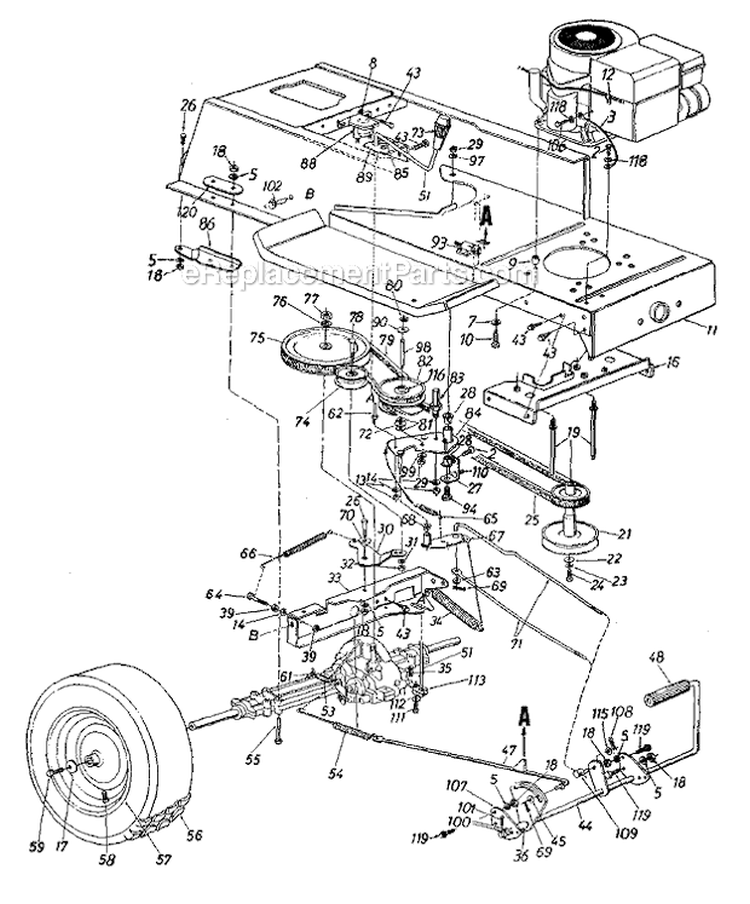 Page F Diagram and Parts List for TMO3214509  MTD Lawn Tractor