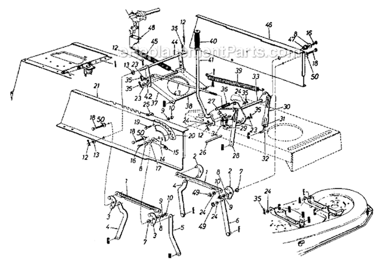 Page G Diagram and Parts List for TMO3214509  MTD Lawn Tractor