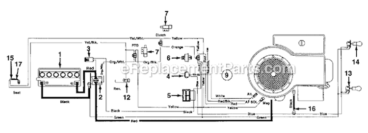 Page H Diagram and Parts List for TMO3214509  MTD Lawn Tractor