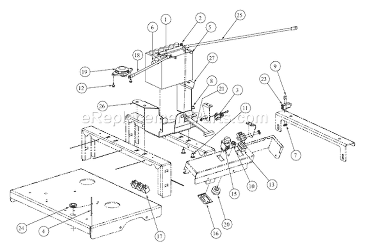 Page J Diagram and Parts List for MMZ-2554 53AB5B8K195 MTD Lawn Tractor