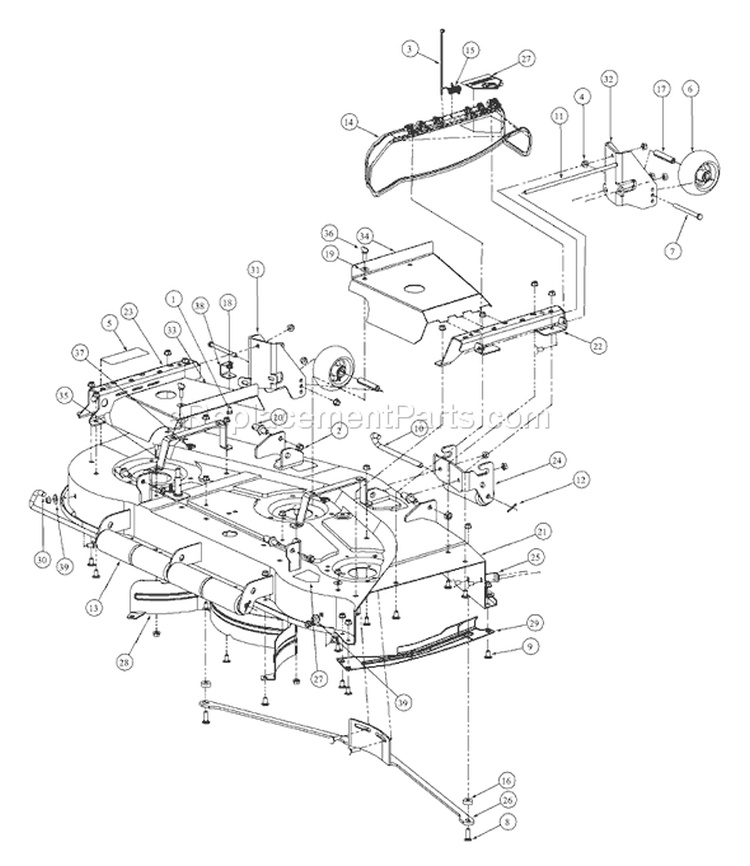Page C Diagram and Parts List for MMZ-2554 53AB5B8K195 MTD Lawn Tractor