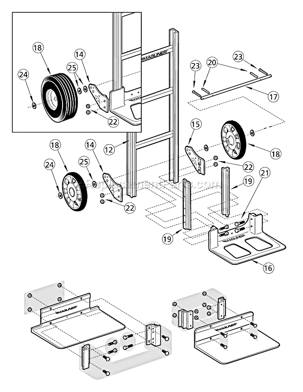 Page A Diagram and Parts List for 116-UA-1060  Magliner Hand Truck & Dolly