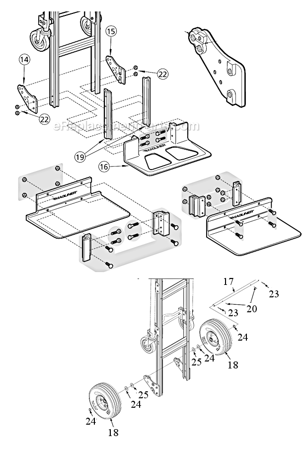 Page A Diagram and Parts List for GM-81UA4  Magliner Hand Truck & Dolly