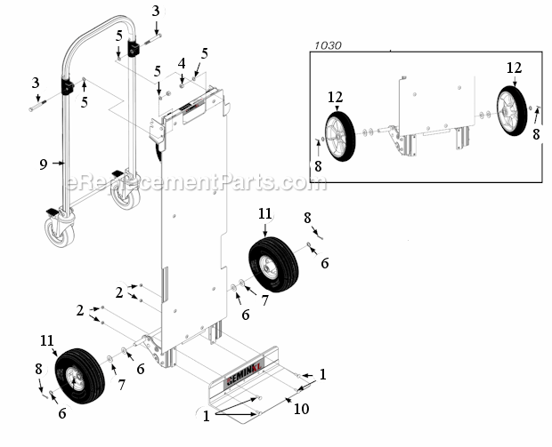 Page A Diagram and Parts List for XL-B  Magliner Hand Truck & Dolly
