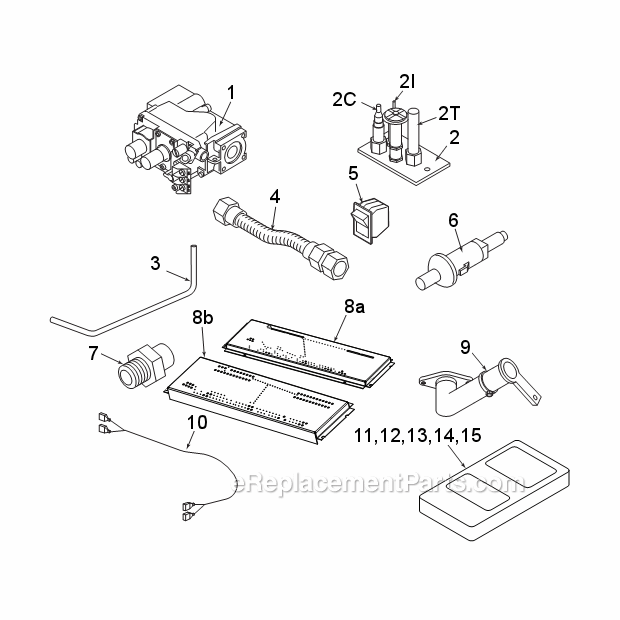 Natural Gas 400Dvbhnv7 And Propane 400Dvbhpv7 Standing Pilot Diagram and Parts List for 400DVBH Series DVBH7 Majestic Fireplace & Insert