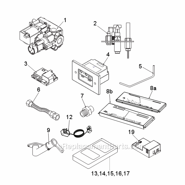Natural Gas 400Dvbhnsc7 And Propane 400Dvbhpsc7 Signature Command System Diagram and Parts List for 400DVBH Series DVBH7 Majestic Fireplace & Insert