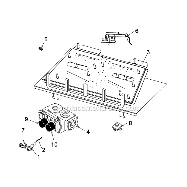 Natural Gas Vfhnvc And Propane Vfhpvc Control Diagram and Parts List for 42VFH Series VFH Majestic Fireplace & Insert