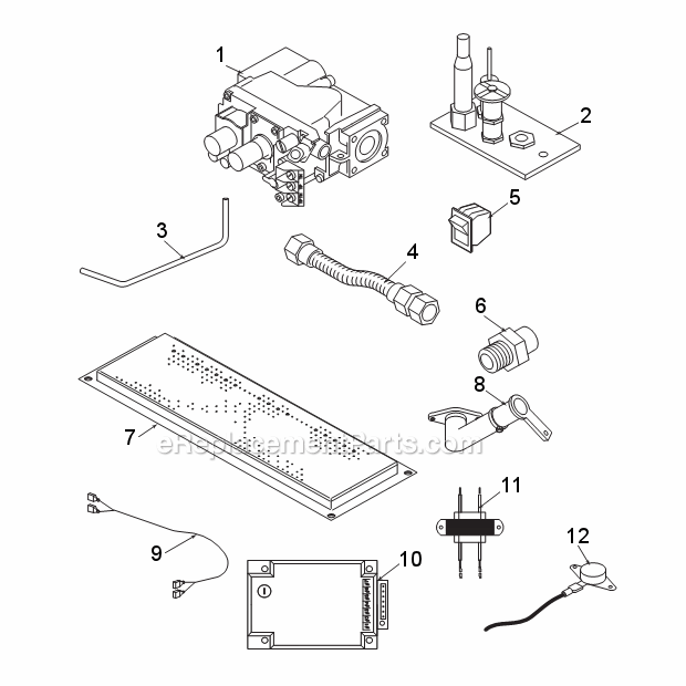 Natural Gas 500Sbvnv And Propane 500Sbvpv Electronic Ignition Diagram and Parts List for 500SBV B-Vent Series Majestic Fireplace & Insert