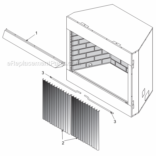 Page A Diagram and Parts List for BUF400  Majestic Fireplace & Insert