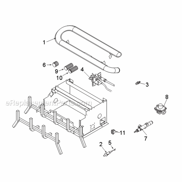 Natural Gas Eyf24Nm And Propane Eyf24Pm Manual Control Diagram and Parts List for EYF24  Majestic Heating Stove