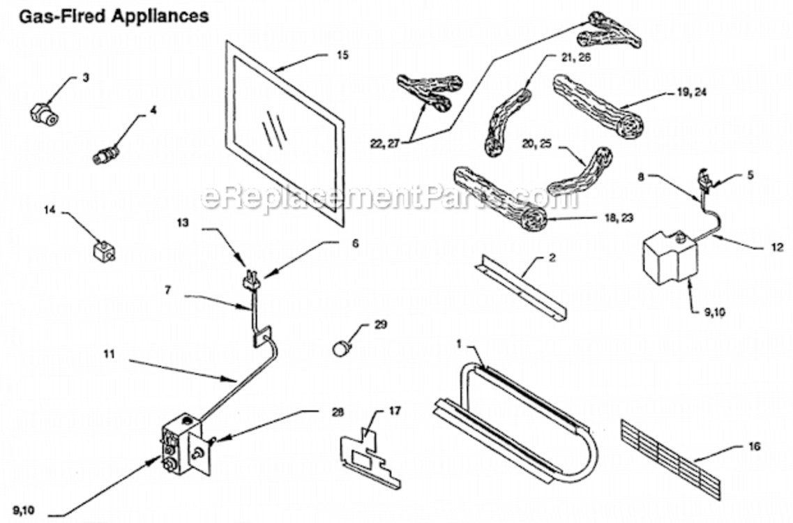 Replacement_Parts Diagram and Parts List for G36HV  Majestic Fireplace & Insert