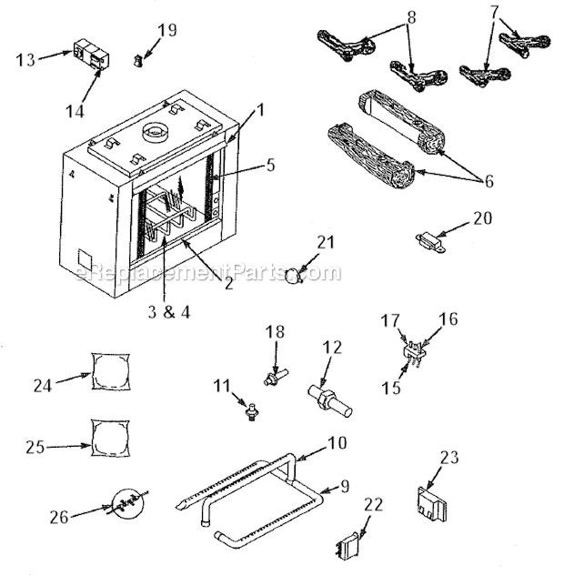 Page A Diagram and Parts List for GST536N  Majestic Fireplace & Insert