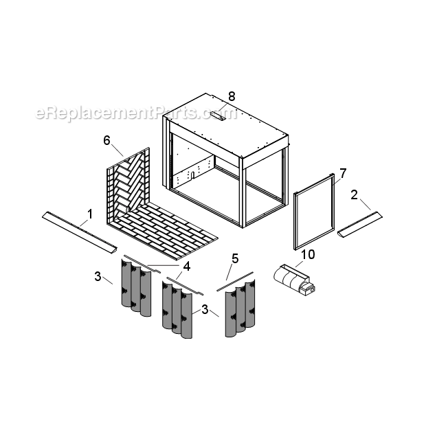 Page A Diagram and Parts List for LRCF36  Majestic Fireplace & Insert