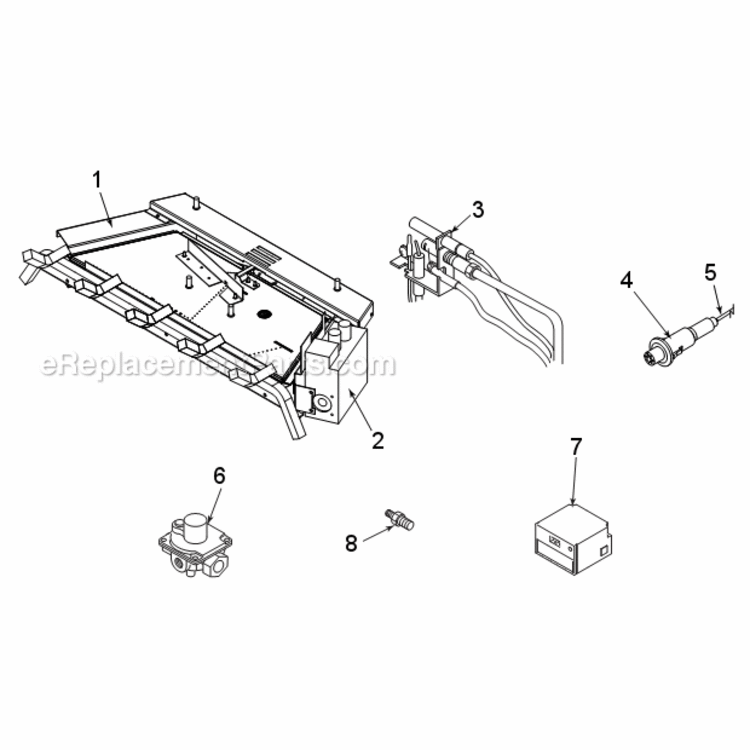 Natural Gas Mr27Nr And Propane Mj27Pr Burner Assembly Diagram and Parts List for MJ27  Majestic Heating Stove