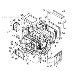 Page A Diagram and Parts List for 2478  Majestic Heating Stove