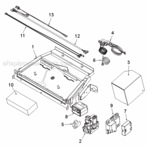 24Nbsc Natural Gas And Propane Signature Command Burner Assembly Diagram and Parts List for 24NB 24NB Series Majestic Heating Stove