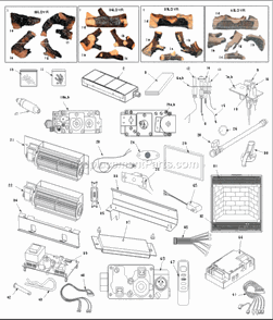 Page A Diagram and Parts List for 36LDVR  Majestic Fireplace & Insert