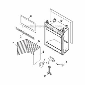 400Dvbh Firebox Diagram and Parts List for 400DVBH Series DVBH7 Majestic Fireplace & Insert