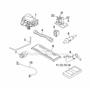 Part Location Diagram of BLCK400CKP Majestic Fuel Converson Kit