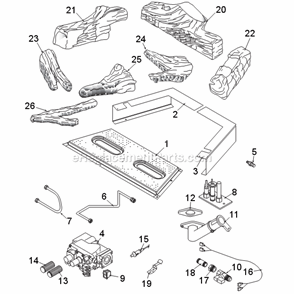 Part Location Diagram of 57D0679 Majestic Injector - Natural Gas
