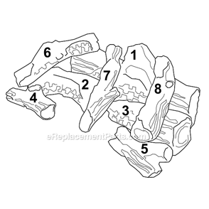 500Dvm Logs Diagram and Parts List for 500DVM Series DVM Majestic Fireplace & Insert