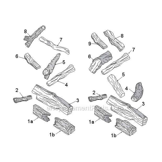 Models Vwf18sp, Vwf24sp, Vwf30sp Split Pine L Diagram and Parts List for VWFSERIES VWF Series Majestic Heating Stove