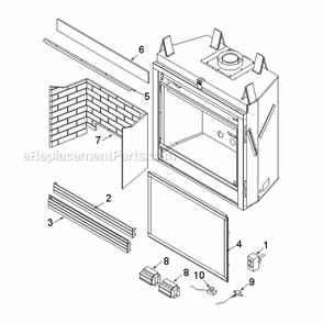 600Dvm Firebox Diagram and Parts List for 600DVM Series DVM Majestic Fireplace & Insert