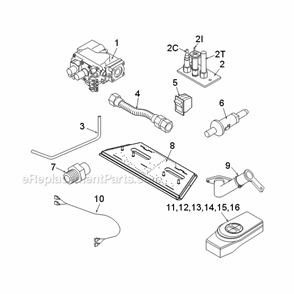Natural Gas 600Dvmnv And Propane 600Dvmpv Standing Pilot Millivolt Control Diagram and Parts List for 600DVM Series DVM Majestic Fireplace & Insert