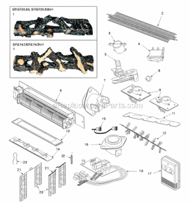 Part Location Diagram of 7554239 Majestic One Piece Screen Pull (2 per Fireplace)