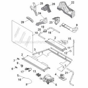 Natural Gas Csdv40Nv And Propane Csdv40Pv Replacement Parts Diagram and Parts List for CSDV40 CSDV Series Majestic Heating Stove