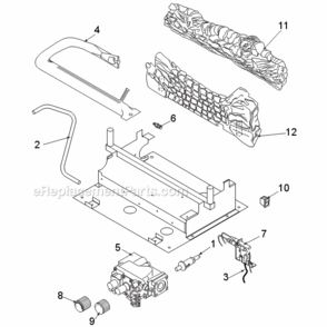 Natural Gas Csvf20Snv And Propane Csvf20Spv Burner Assembly Diagram and Parts List for CSVF20  Majestic Heating Stove