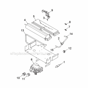 Natural Gas Csvf30Snv And Propane Csvf30Spv Burner Assembly Diagram and Parts List for CSVF30  Majestic Heating Stove