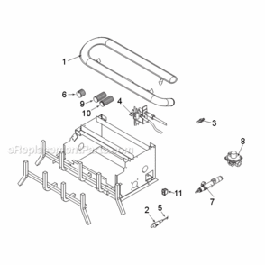 Natural Gas Eyf24Nm And Propane Eyf24Pm Manual Control Diagram and Parts List for EYF24  Majestic Heating Stove